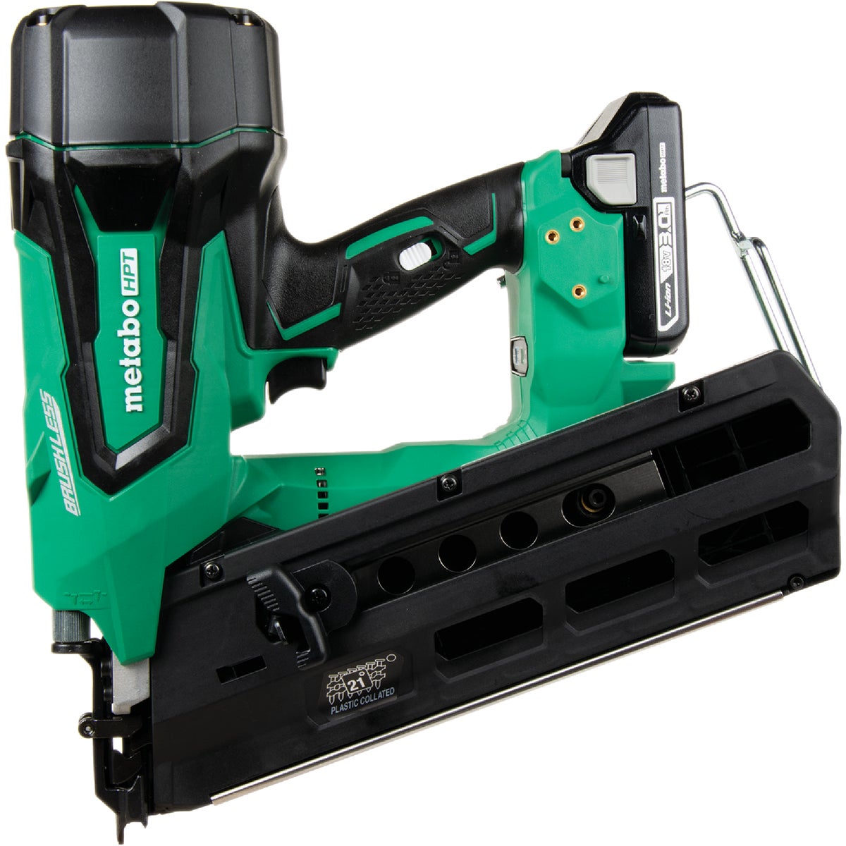 Metabo HPT 18V Lithium-Ion Brushless 21 Degree Plastic Collated Cordless Framing Nailer Kit