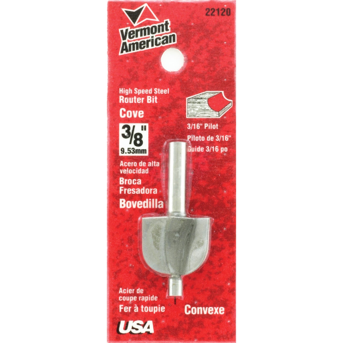 Vermont American Carbide Tip 1-1/4 In. Cove Bit