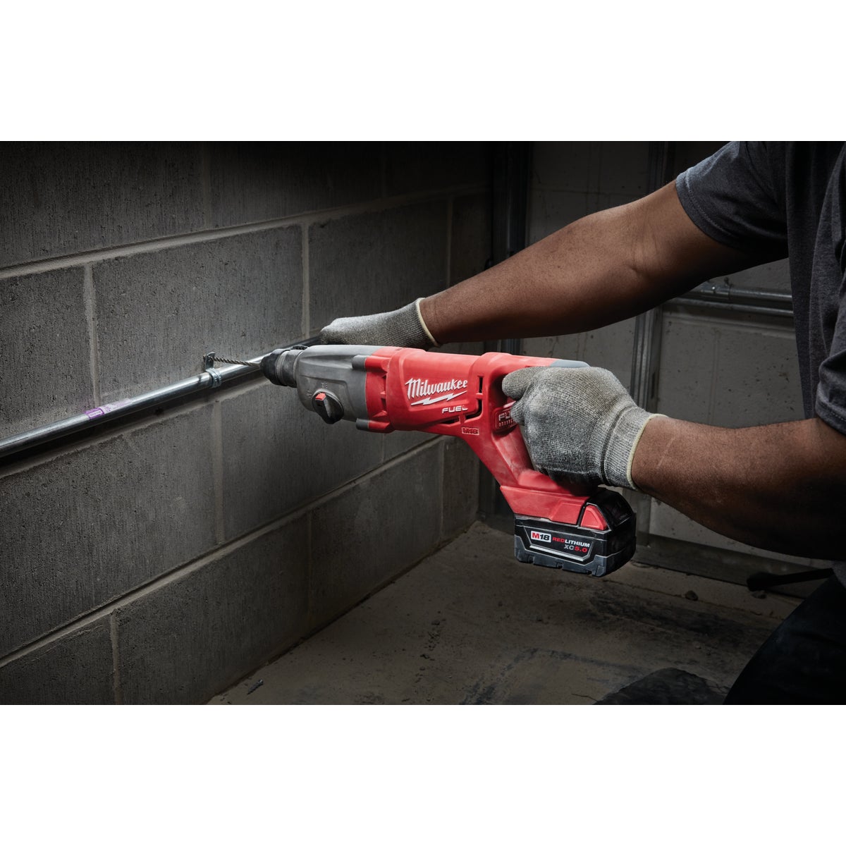 Milwaukee M18 FUEL 18 Volt Lithium-Ion Brushless SDS-Plus D-Handle Cordless Rotary Hammer Drill (Bare Tool)