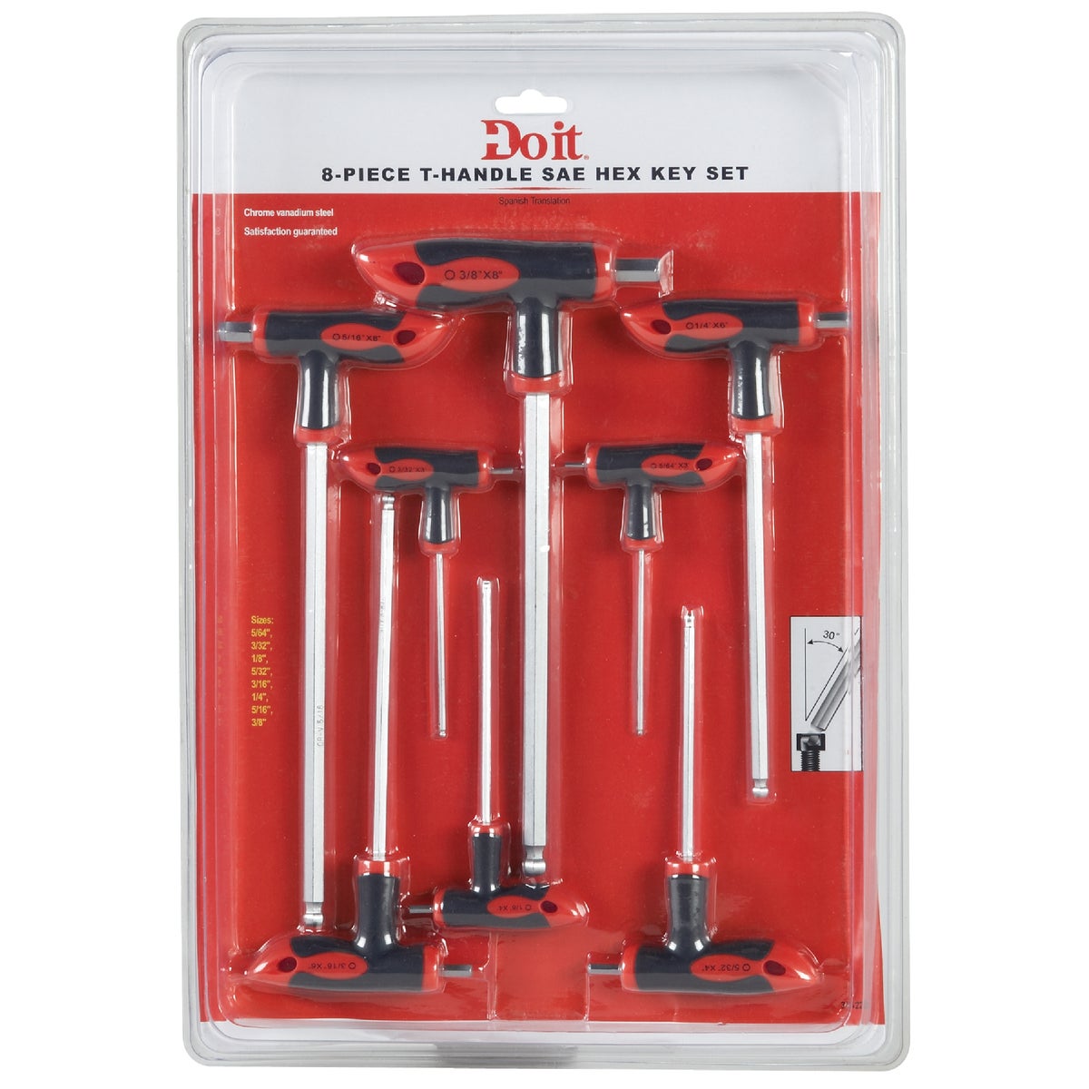 Do it Standard T-Handle Hex Key Set, 8-Piece