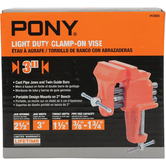 Pony 3 In. Light-Duty Clamp-On Vise