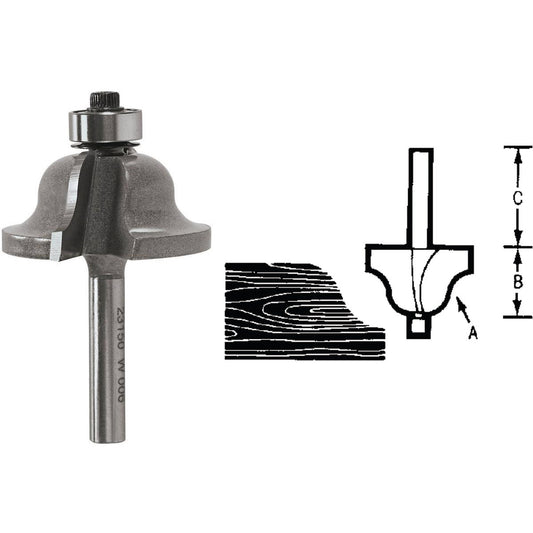 Vermont American Roman Carbide Tip 1/4 In. Ogee Bit