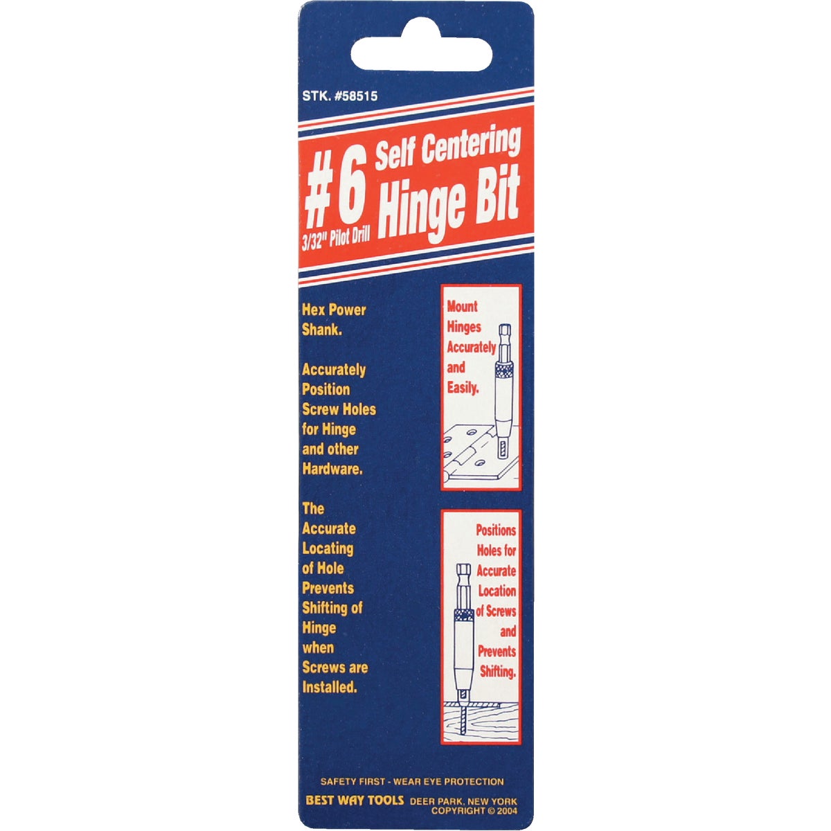 Best Way Tools #6 3/32 In. Hinge Drill Bit