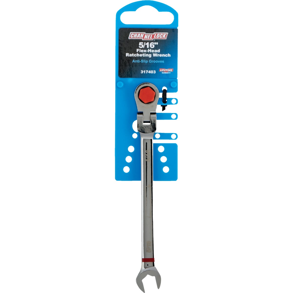 Channellock Standard 5/16 In. 12-Point Ratcheting Flex-Head Wrench