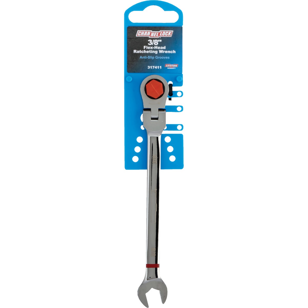 Channellock Standard 3/8 In. 12-Point Ratcheting Flex-Head Wrench