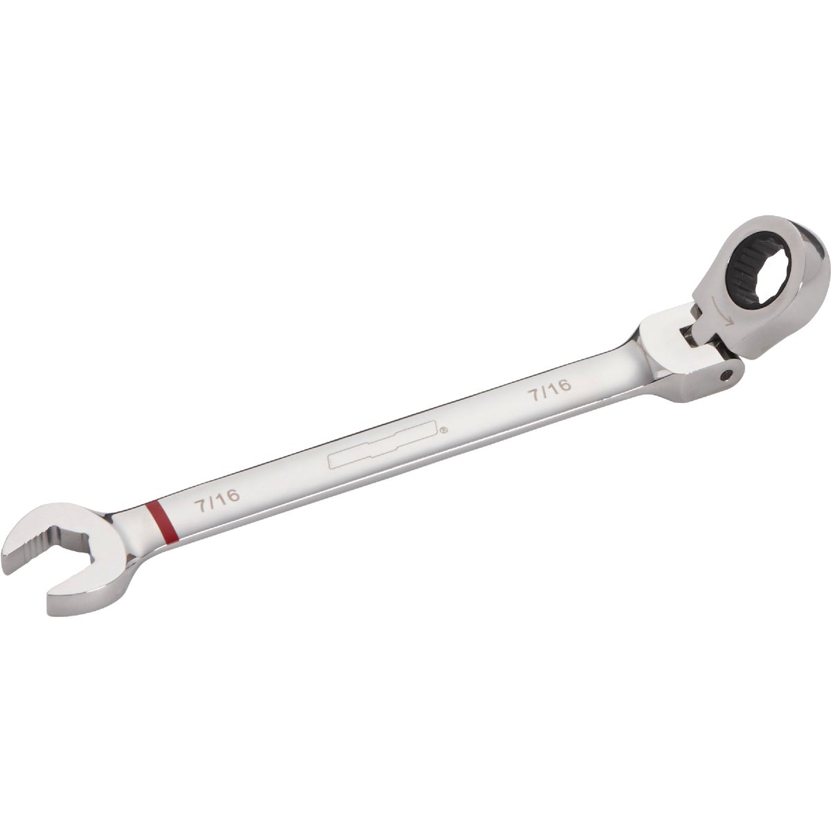 Channellock Standard 7/16 In. 12-Point Ratcheting Flex-Head Wrench