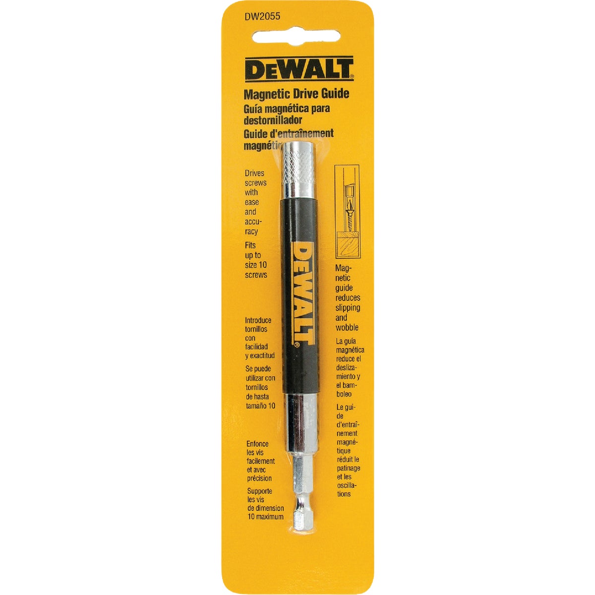 DeWalt 1/4 In. Hex x 6 In. Magnetic Drive Guide Bit Holder