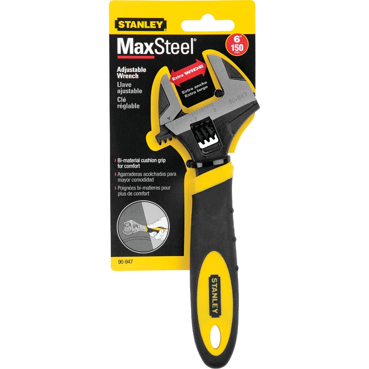 Stanley MaxSteel 6 In. Adjustable Wrench