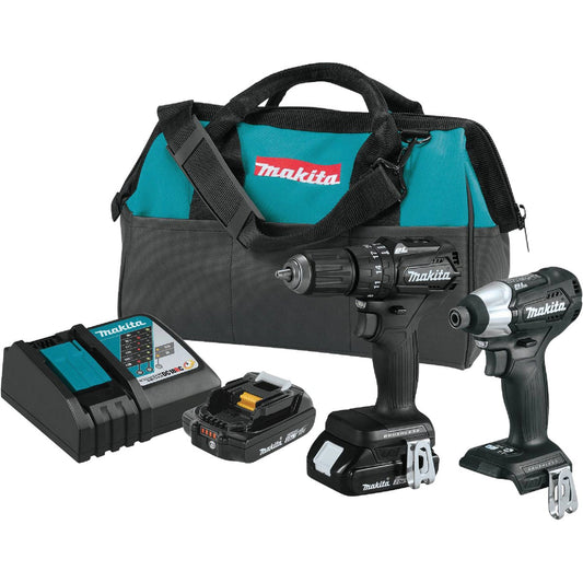 Makita 2-Tool 18V LXT Lithium-Ion Brushless Drill/Driver & Impact Driver Cordless Tool Combo Kit