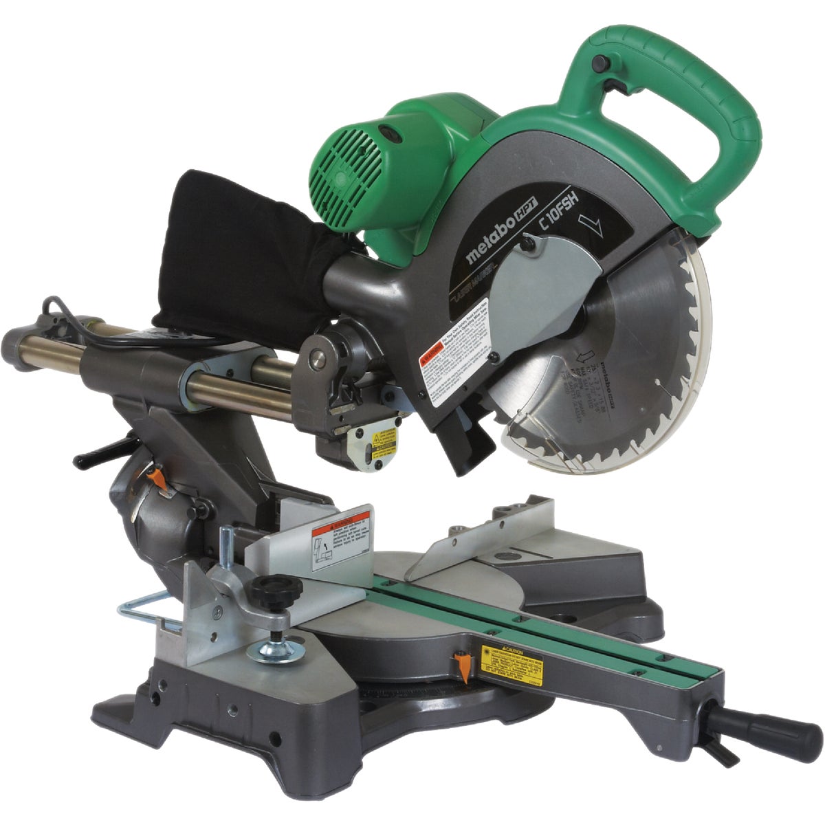 Metabo HPT 10 In. 12-Amp Dual-Bevel Sliding Compound Miter Saw with Laser Marker System