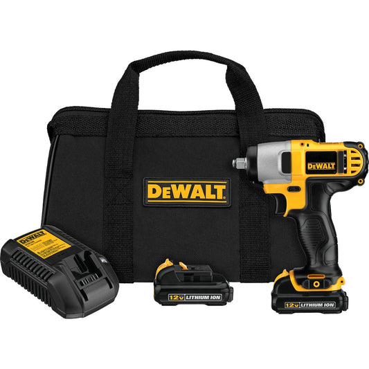 DeWalt 12 Volt MAX Lithium-Ion 3/8 In. Cordless Impact Wrench Kit