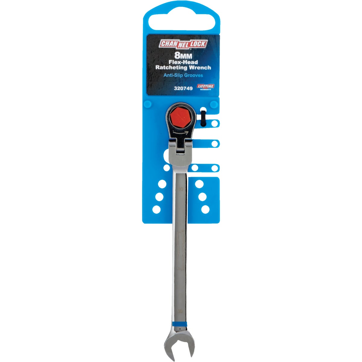 Channellock Metric 8 mm 12-Point Ratcheting Flex-Head Wrench