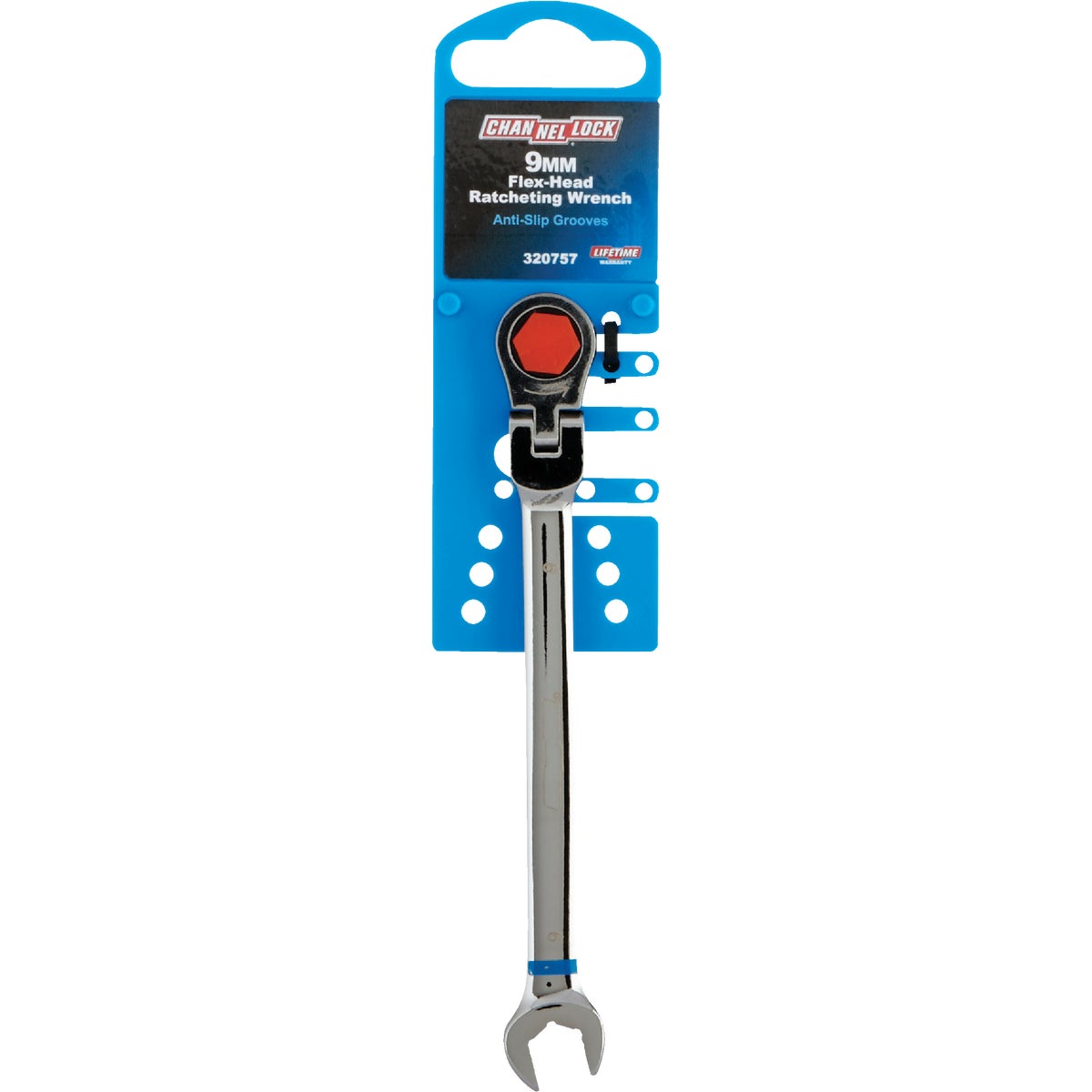 Channellock Metric 9 mm 12-Point Ratcheting Flex-Head Wrench