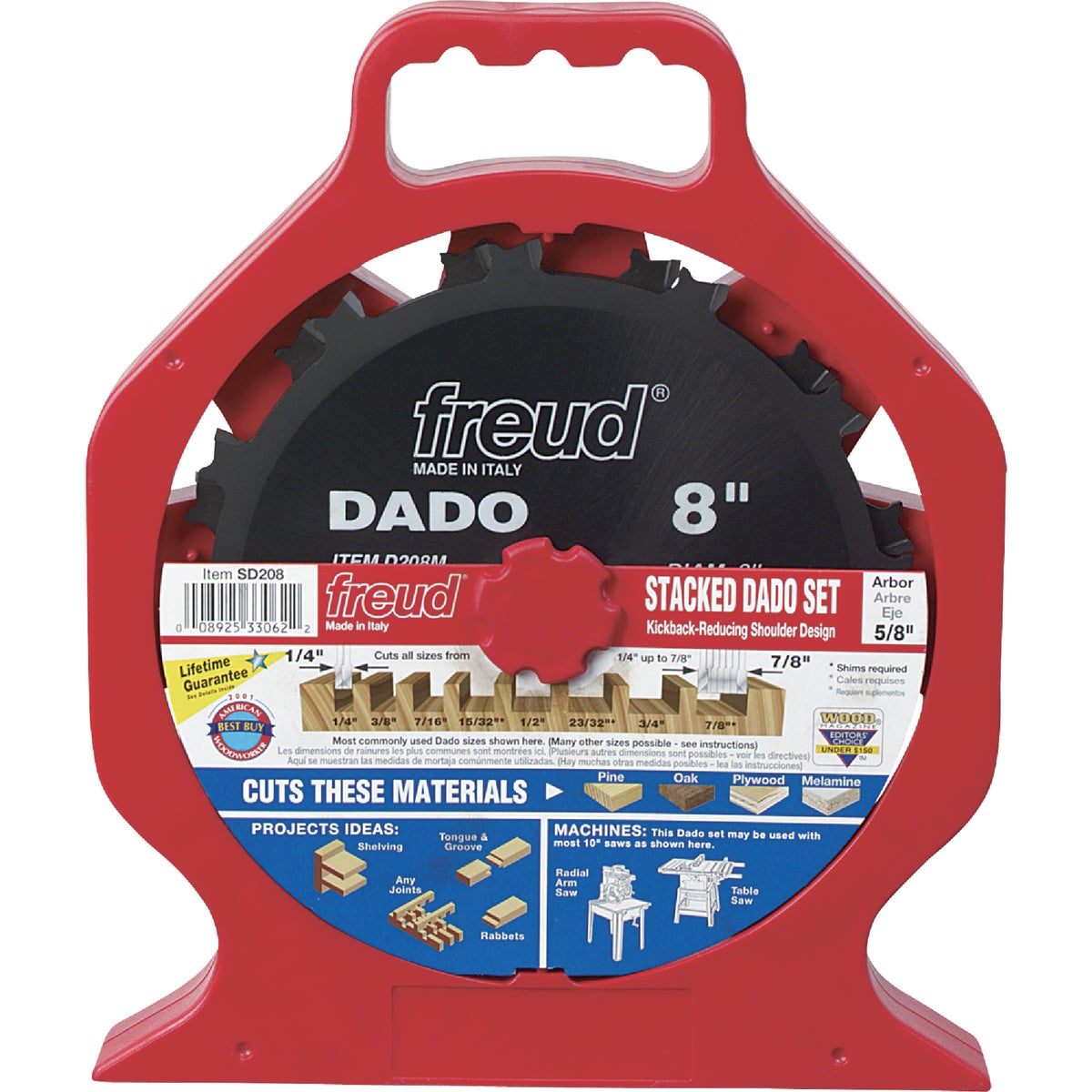 Freud 8 In. Pro Dado Circular Saw Blade Set