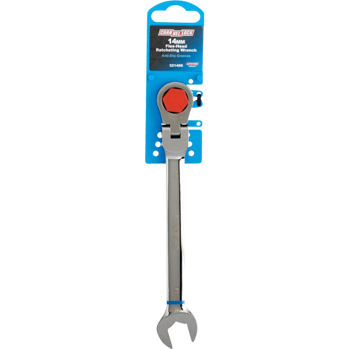 Channellock Metric 14 mm 12-Point Ratcheting Flex-Head Wrench