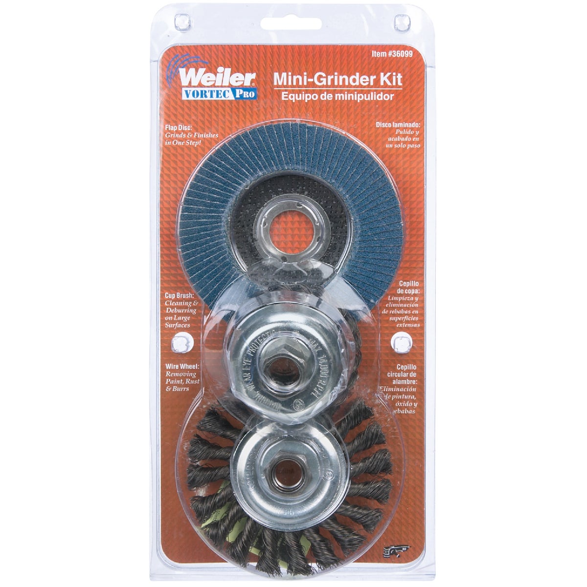 Weiler Vortec 3 pcs Angle Grinder Abrasive Set