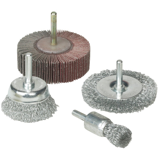 Weiler Vortec 4 pcs Abrasive Wheel & Brush Set