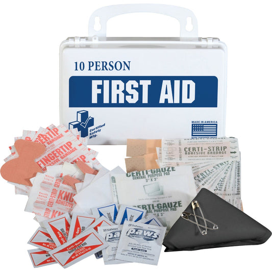 Certified Safety 10-Person First Aid Kit (55-Piece)