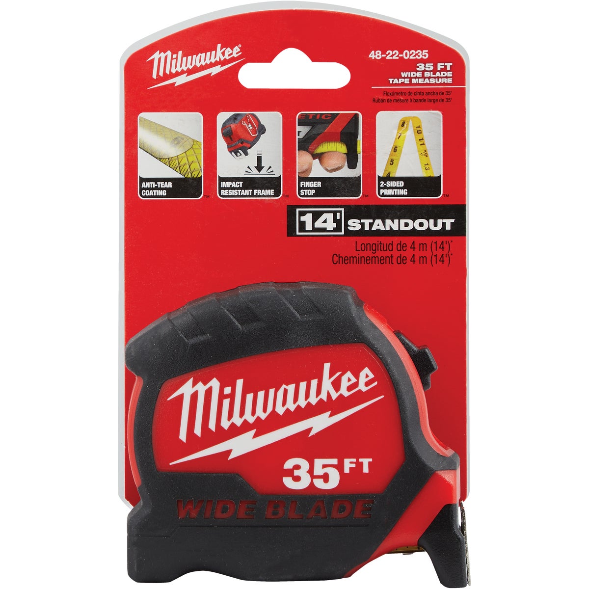 Milwaukee 35 Ft. Wide Blade Tape Measure