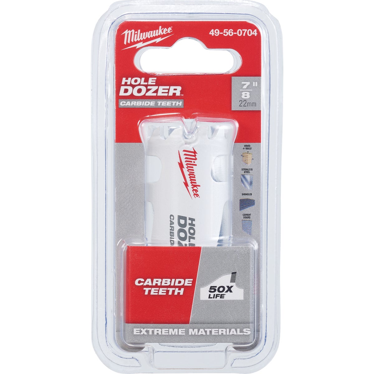 Milwaukee HOLE DOZER 7/8 In. Hole Saw with Carbide Teeth