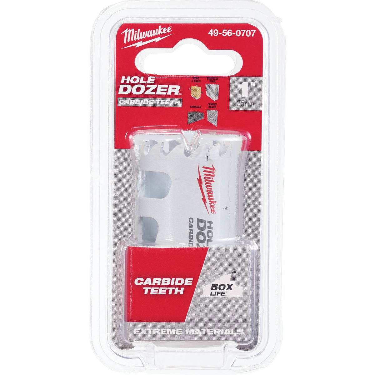 Milwaukee HOLE DOZER 1 In. Hole Saw with Carbide Teeth