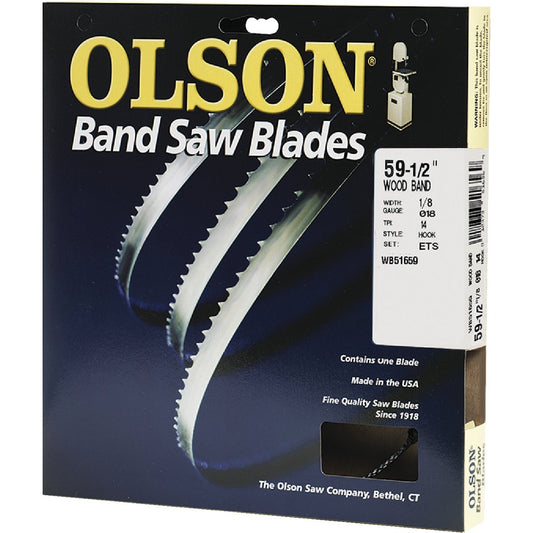 Olson 59-1/2 In. x 1/8 In. 14 TPI Hook Wood Cutting Band Saw Blade