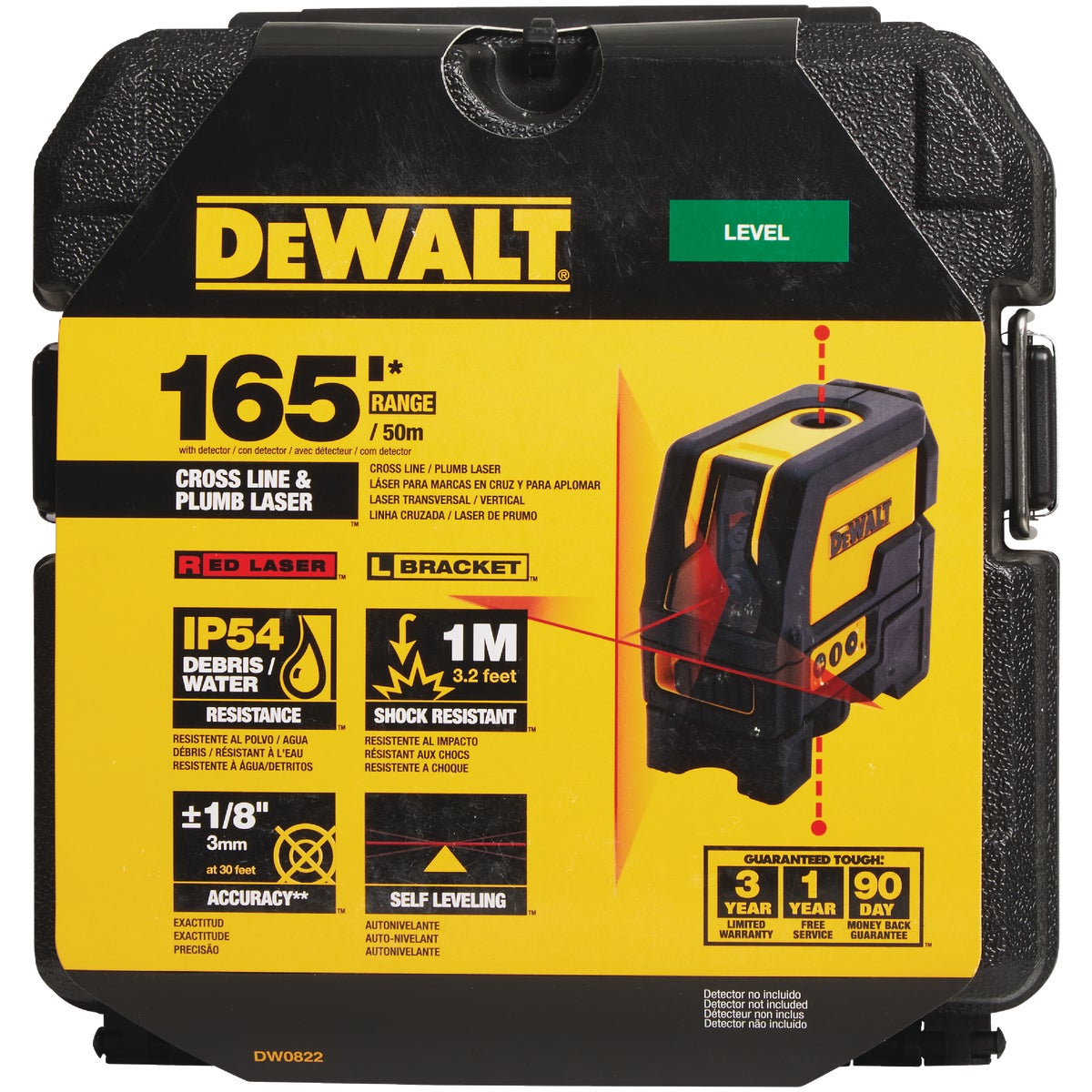 DeWalt 165 Ft. Self-Leveling Cross-Line & Plumb Spot Laser Level