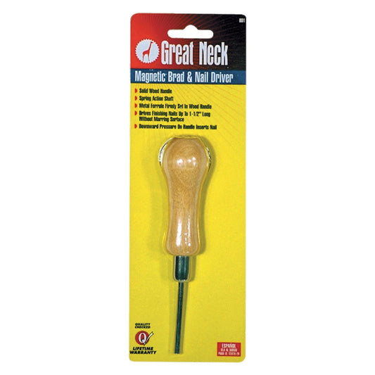 Great Neck Brad and Nail Driver with Wood Handle