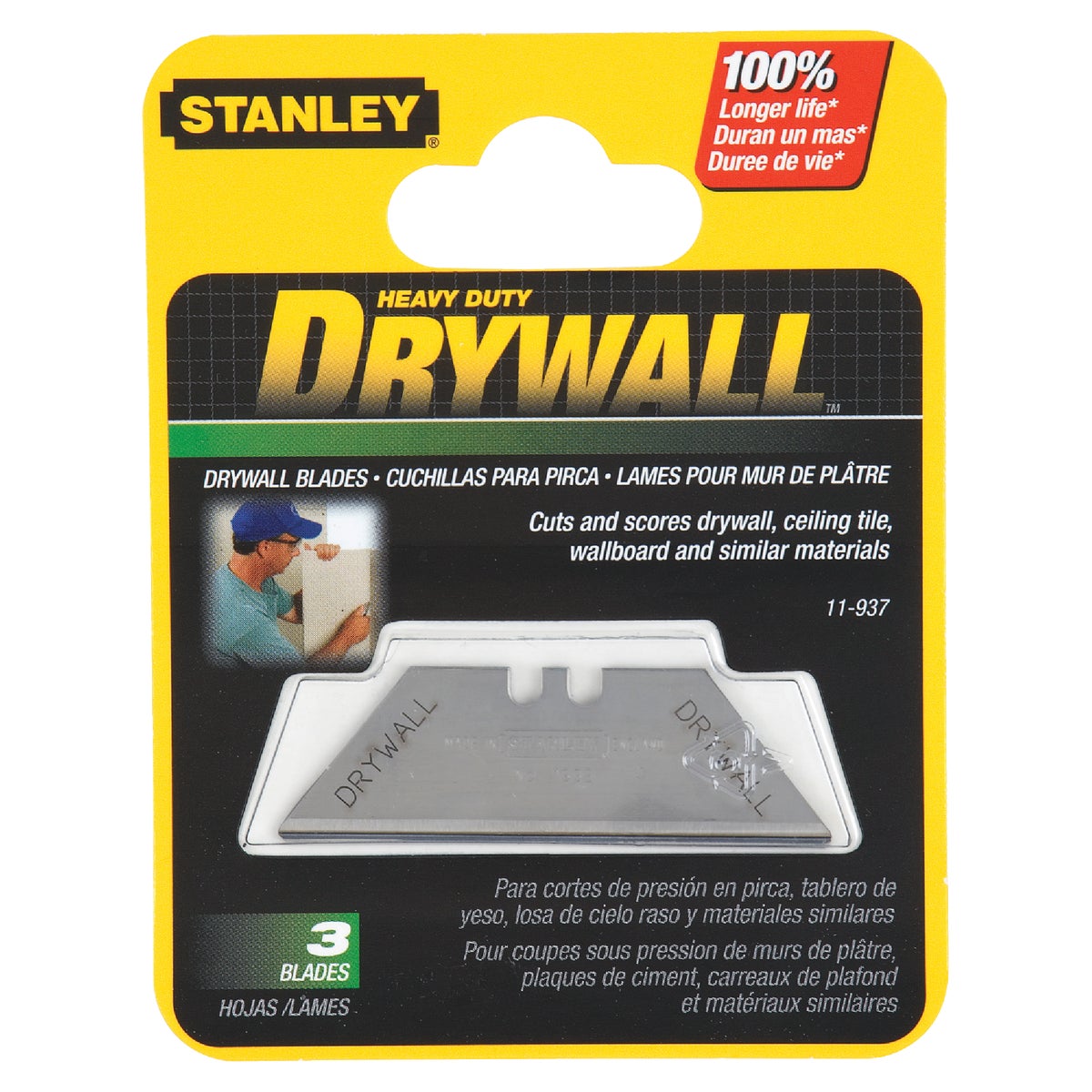 Stanley Drywall 2-Point 2-7/16 In. Utility Knife Blade (3-Pack)