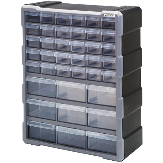 Quantum Storage 15 In. W x 18.75 In. H x 6.25 In. L Small Parts Organizer with 39 Drawers