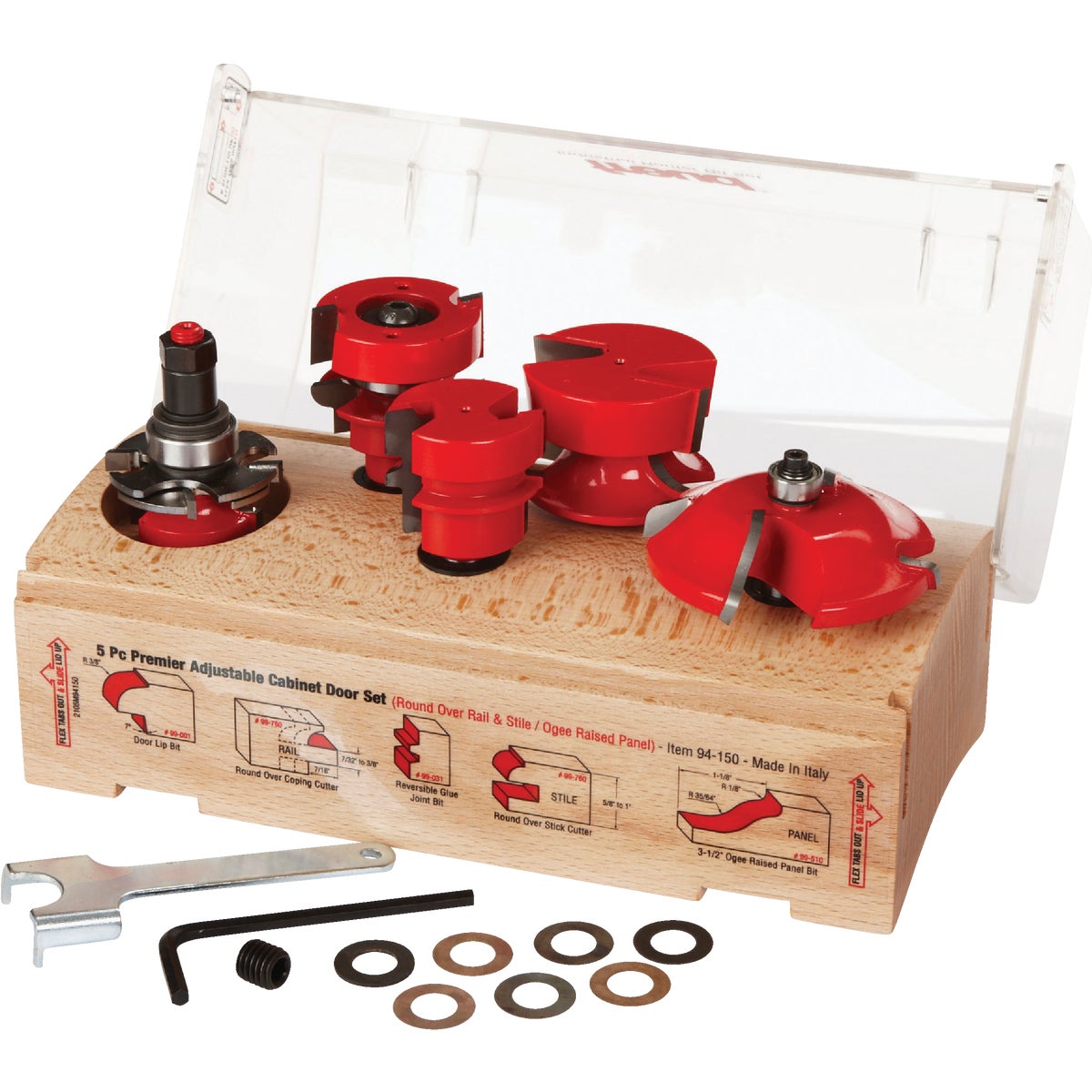 Freud 5-Piece Adjustable Cabinet Router Bit Set