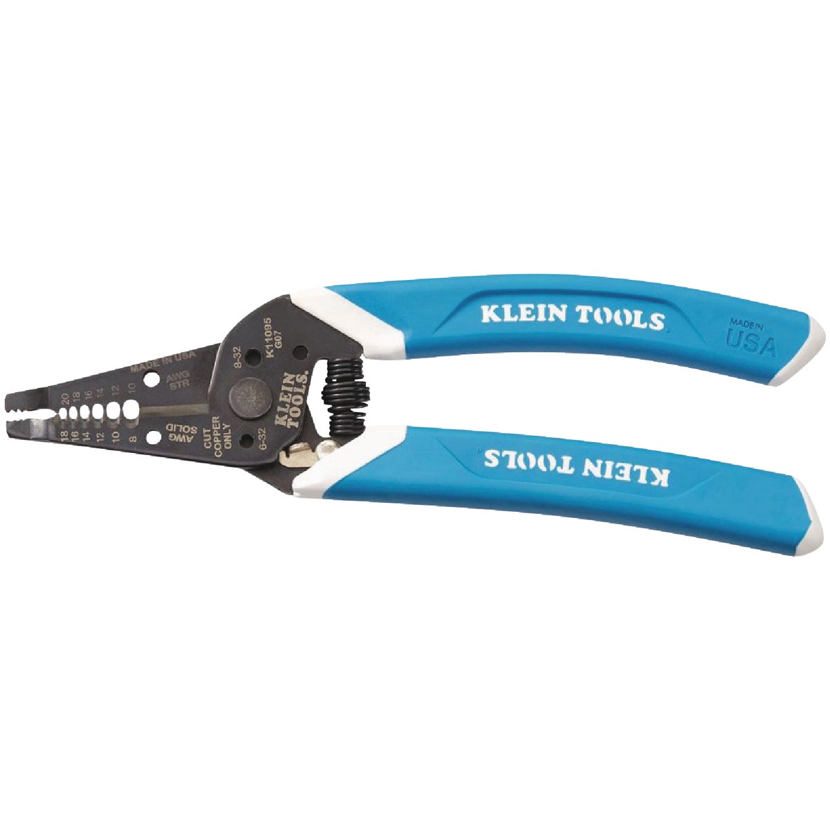 Klein 7.4 In. 8 to 18 AWG Solid, 10 to 20 Stranded Wire Stripper