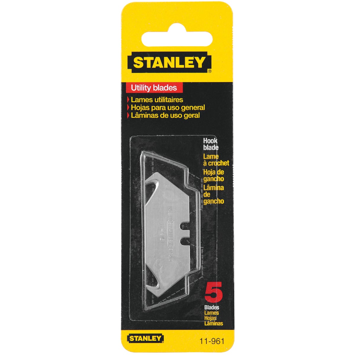 Stanley 2-Ended Hook 2-1/16 In. Utility Knife Blade (5-Pack)