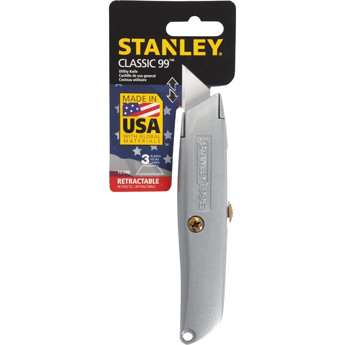 Stanley Classic Retractable Straight Utility Knife