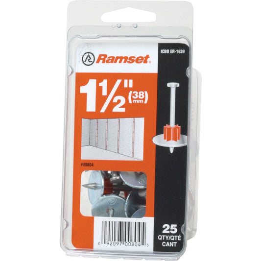 Ramset 1-1/2 In. Fastening Pin with Washer (25-Pack)