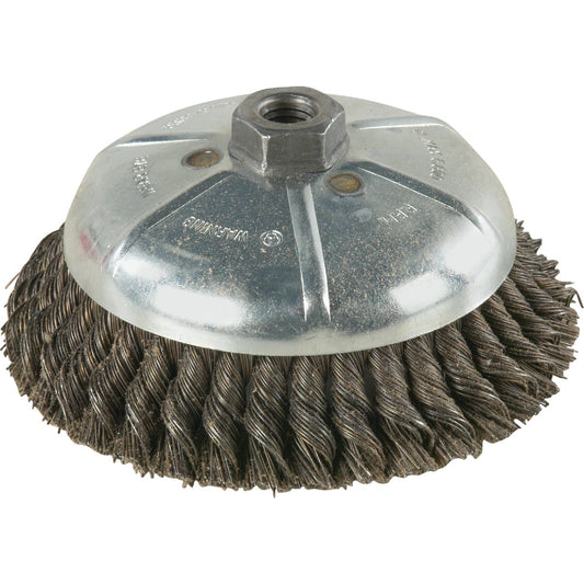 Weiler Vortec 6 In. Knotted 0.02 In. Angle Grinder Wire Brush