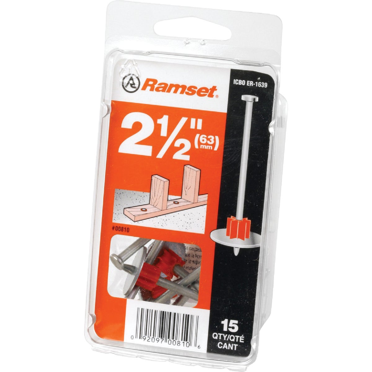 Ramset 1-1/2 In. Fastening Pin with Washer (15-Pack)