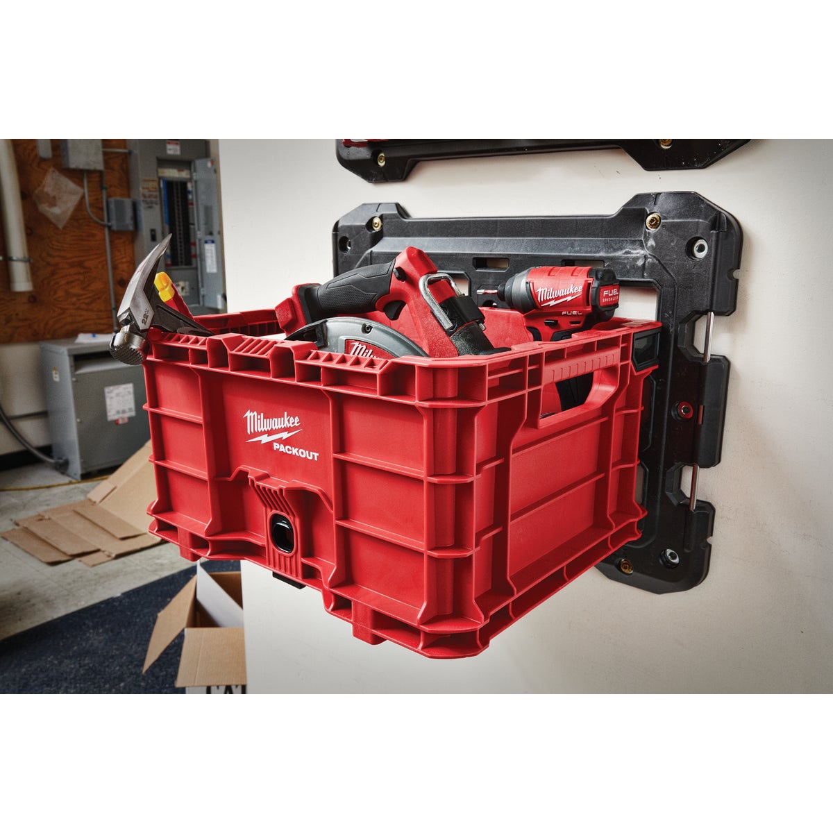 Milwaukee PACKOUT 50 Lb. Red Storage Tote