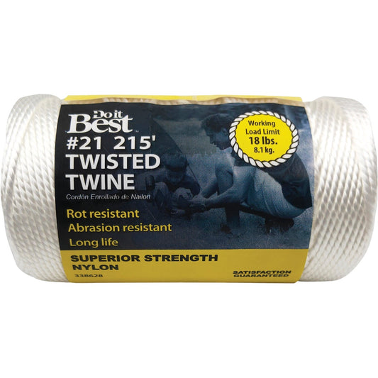 Do it Best #21 x 215 Ft. White Nylon Twisted Twine