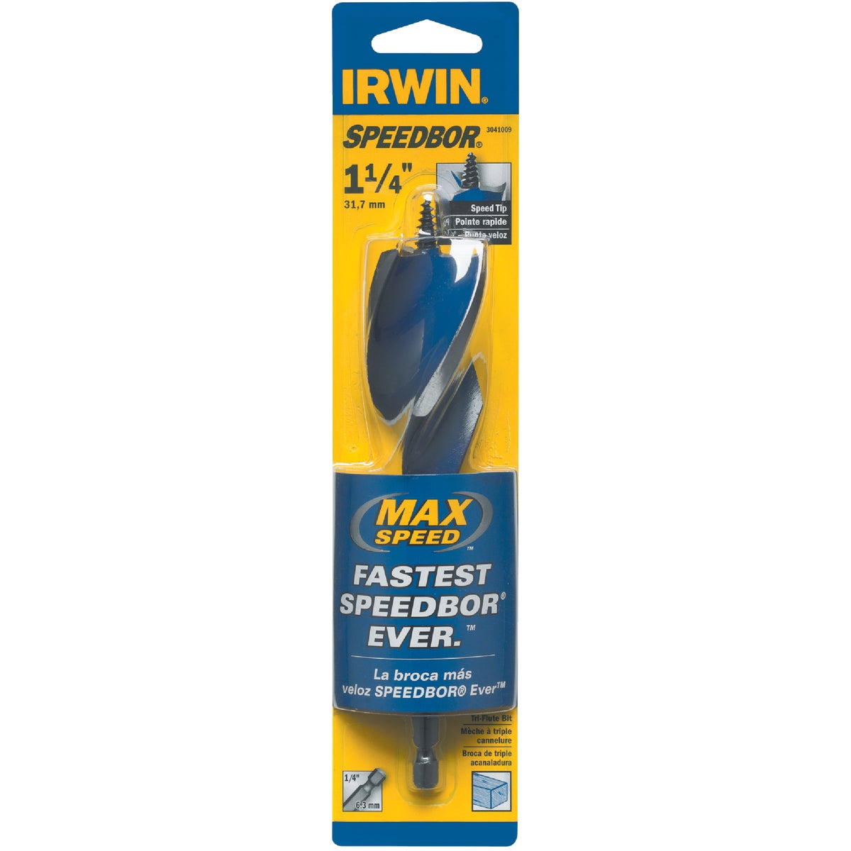 Irwin Speedbor 1-1/4 In. x 6 In. Quick Change Auger Bit