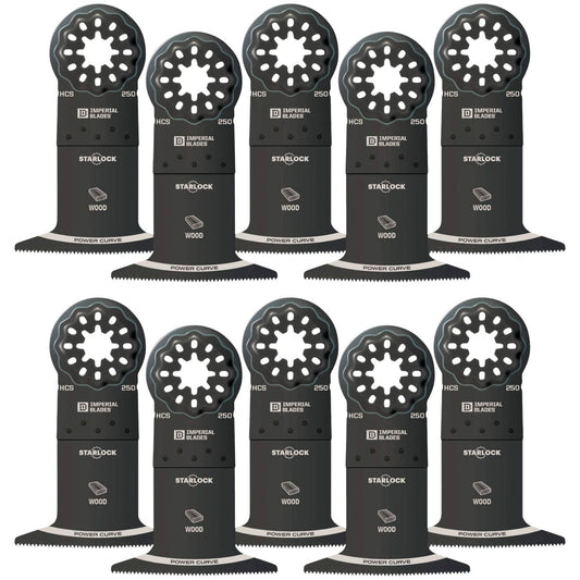 Imperial Blades Starlock 2-1/2 In. High Carbon Steel Standard Power Curve Wood Oscillating Blade (10-Pack)