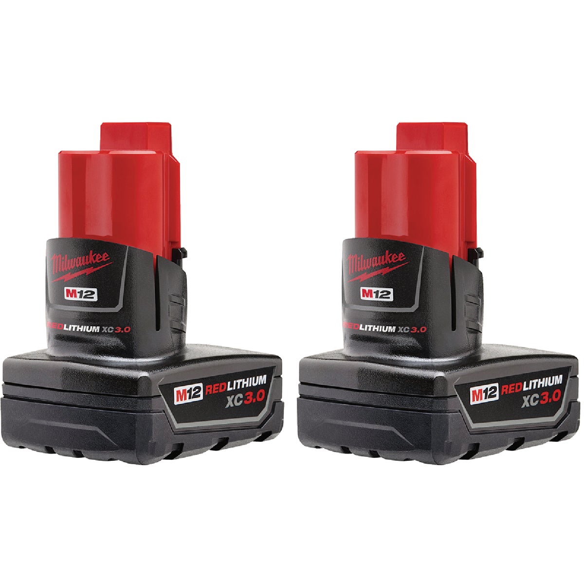 Milwaukee M12 REDLITHIUM XC 12 Volt Lithium-Ion 3.0 Ah Extended Capacity Tool Battery (2-Pack)