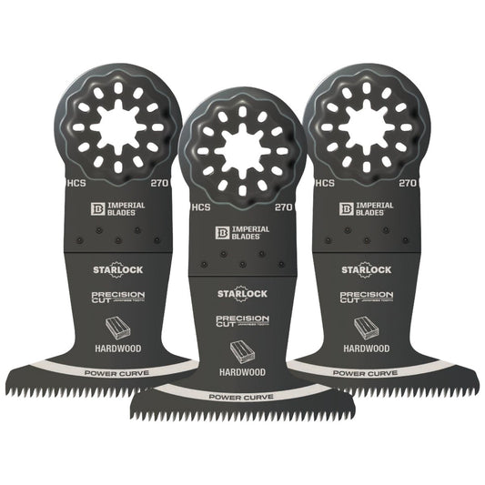 Imperial Blades Starlock 2-1/2 In. High Carbon Steel Japanese Tooth Power Curve Oscillating Blade (3-Pack)