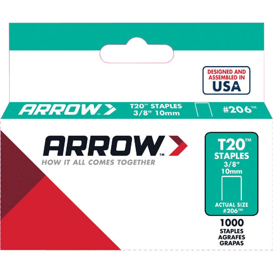 Arrow T20 Staple, 3/8 In. (1000-Pack)