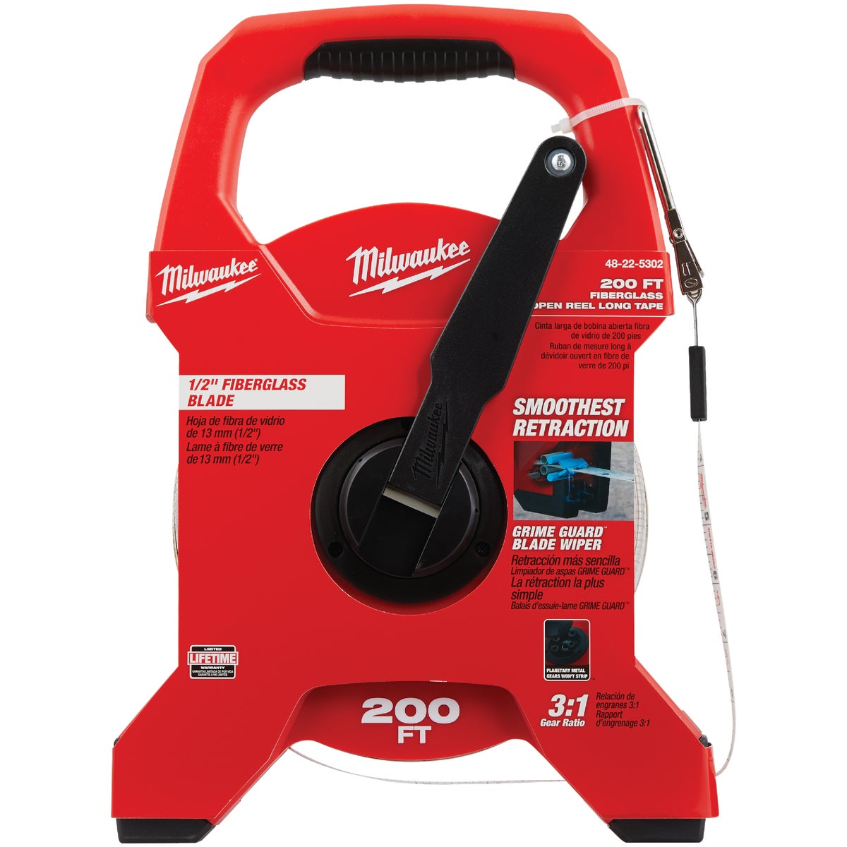 Milwaukee 200 Ft. Fiberglass Open Reel Tape