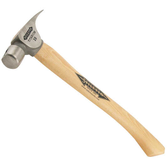 Stiletto 10 Oz. Smooth-Face Straight Claw Hammer with Hickory Handle