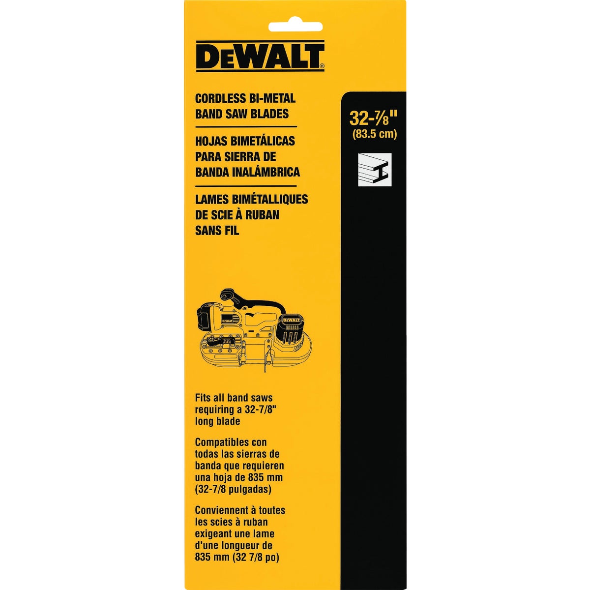 DeWalt 18 TPI Bi-Metal Cordless Band Saw Blade (3-Pack)