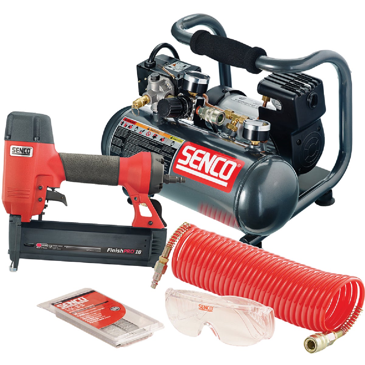 Senco FinishPro 18-Gauge Brad Nailer and 1-Gallon Compressor Combo Kit