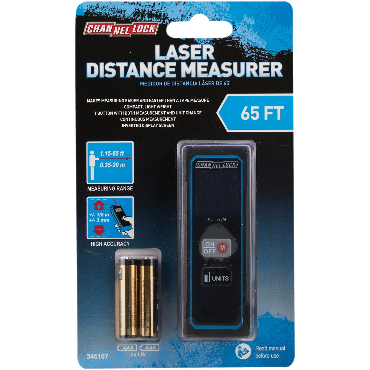 Channellock 65 Ft. Compact Laser Distance Measurer