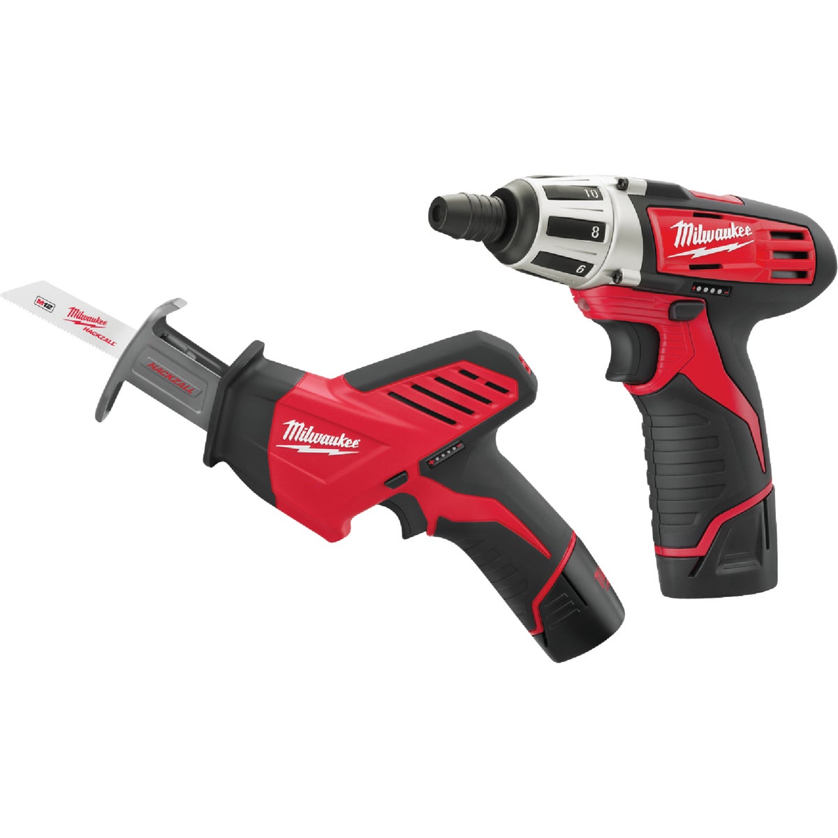 Milwaukee 2-Tool M12 12V Lithium-Ion Screwdriver & Reciprocating Saw Cordless Tool Combo Kit